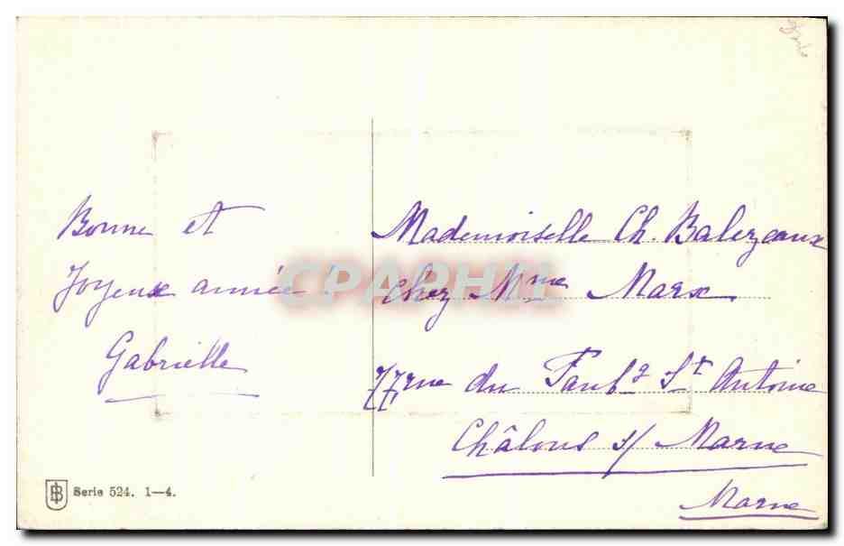 CPA Fantaisie Heureuse annee — Rückseite