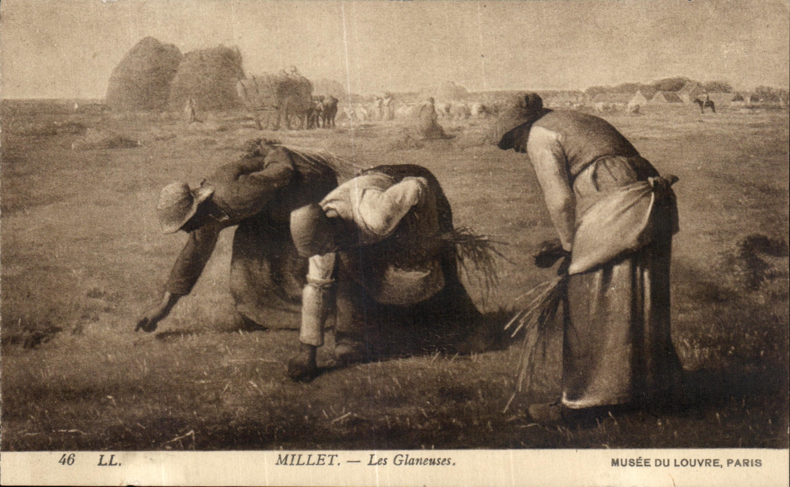 CPA Millet Les glaneuses Musee du Louvre Paris