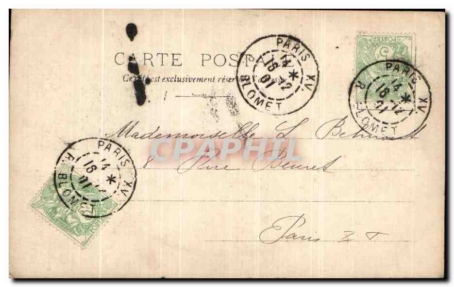 Madame Polaire — Buon compleanno — S.I.P. PARIS — Verso