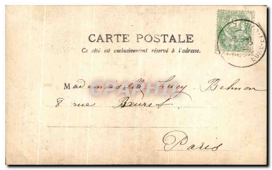 Porträt einer Frau — Cartouche 'Tomisies Gabrielle' — Cartoux n°8031 — Rückseite