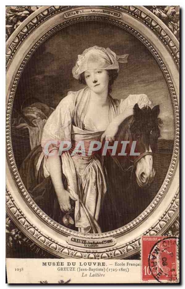 CPA Musee du Louvre La laitiere Greuze Cheval 