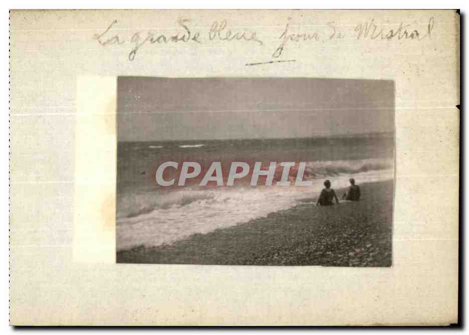 Photos collees La rgande bleue jour de mistral et mistral au dos
