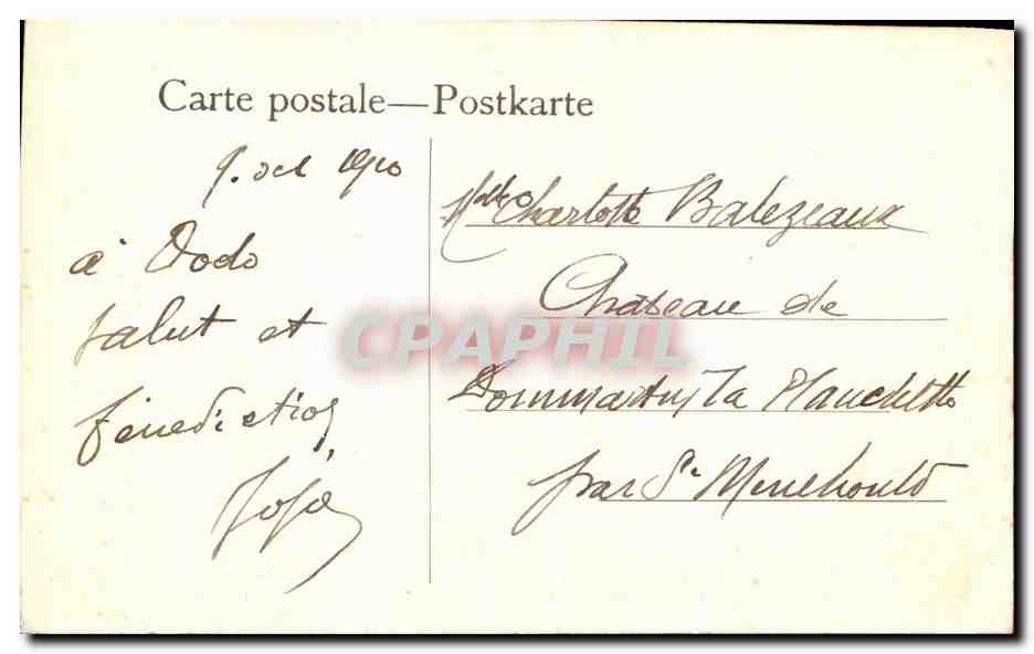 CPA Mer agitee  — Verso