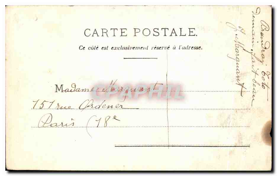 CPA Homme rafages de l alcool — Back