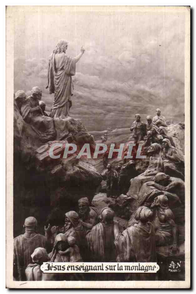 CPA Jesus ensaignant sur la montagne 