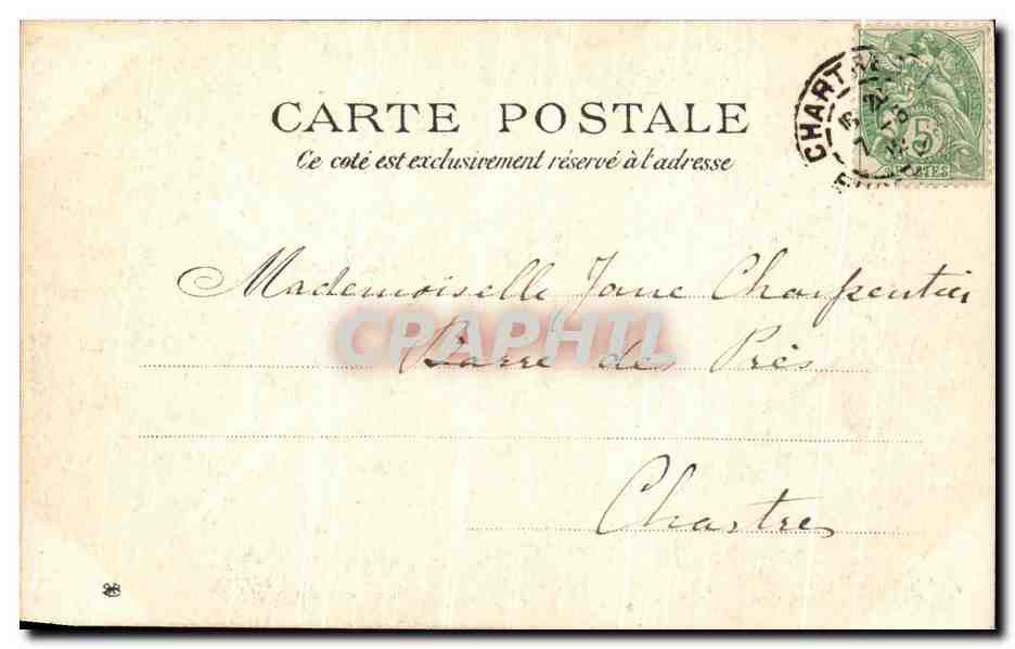 Femme en robe ornée — Paris — L'H. (Léon Hébert) — Reverso