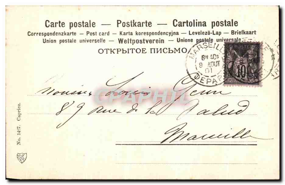 CPA Fantaisie Femme Coiffure — Back