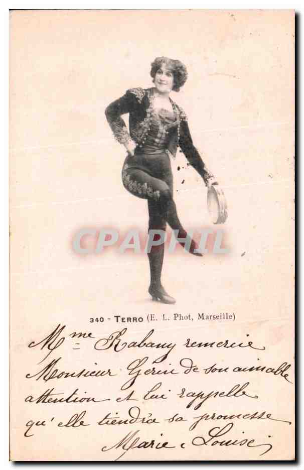 Soubrette en costume de scène — E. L. Phot, Marseille, n° 340