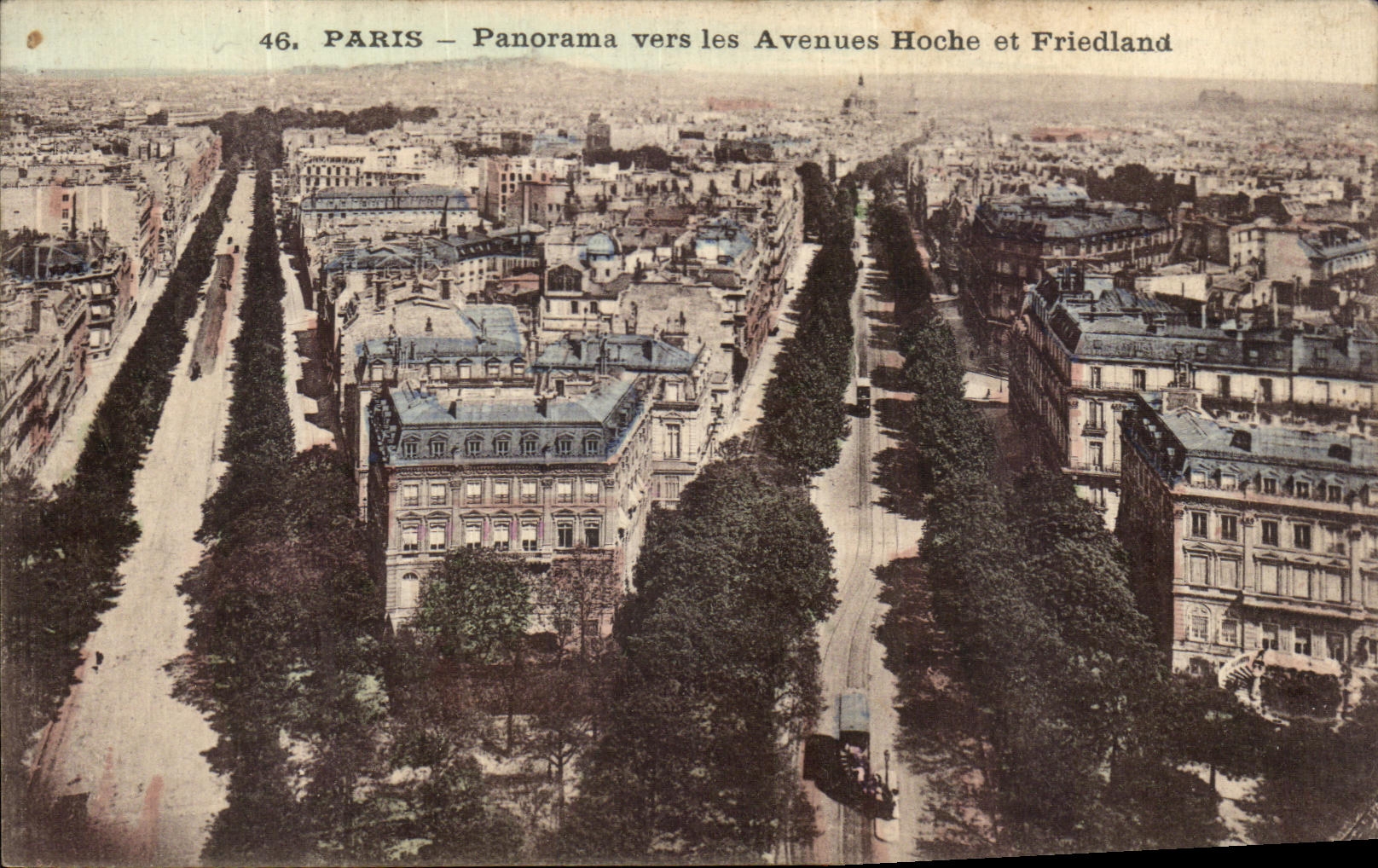 CPA Paris Panorama Vers Les Avenues Hoche Et Friedland 
