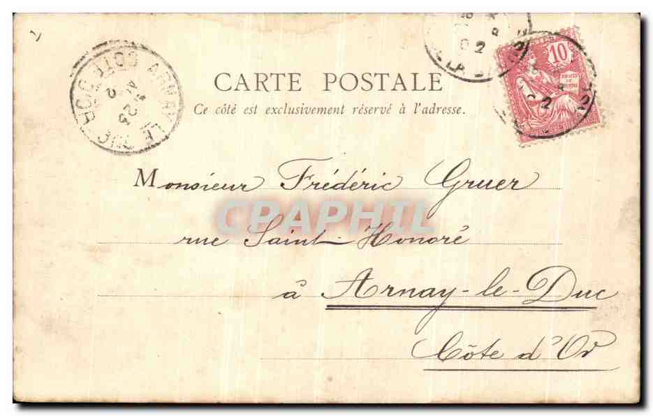 CPA Paris Hotel de Ville — Rückseite