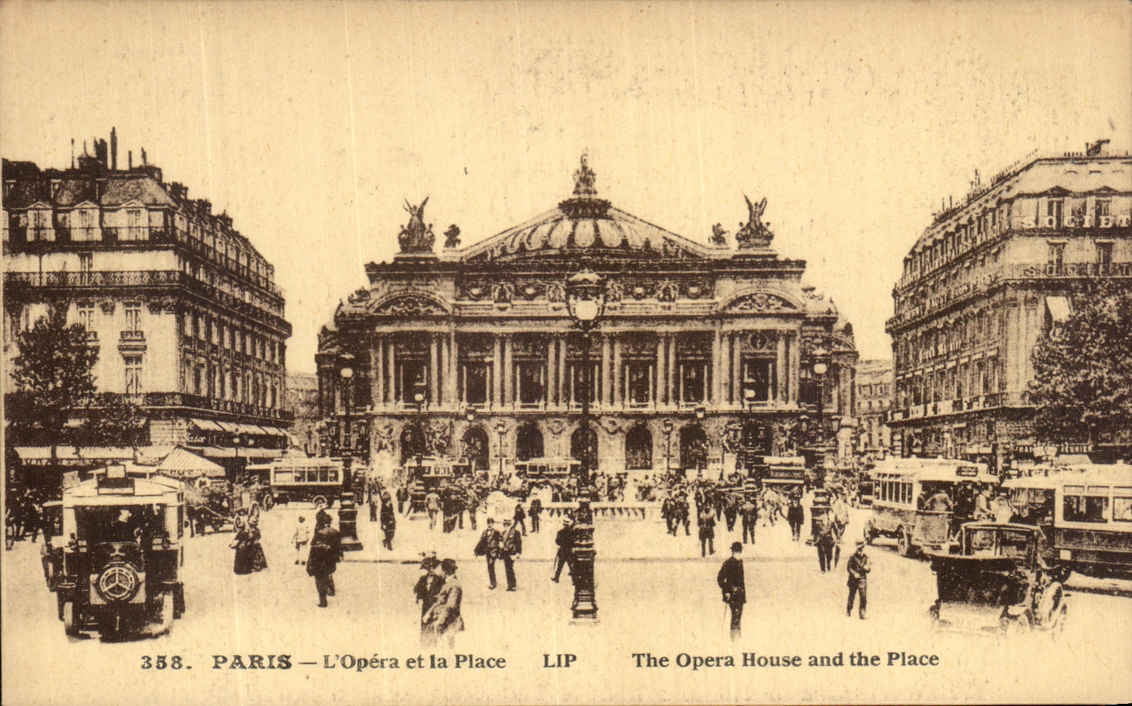 CPA Paris L opera et la place 
