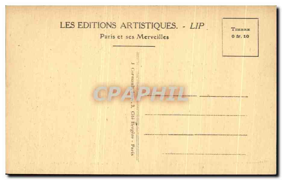 CPA Paris L opera et la place  — Rückseite