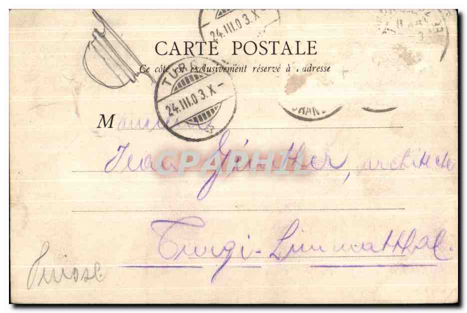CPA Paris Porte Saint Martin  — Verso