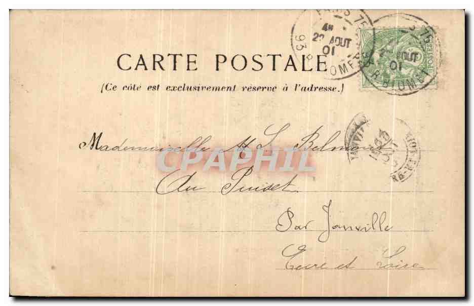 CPA Paris Boulevard Montmartre  — Rückseite