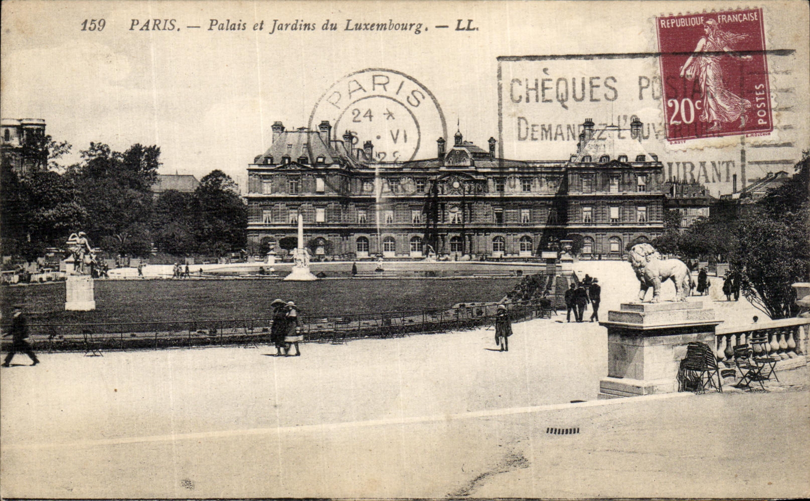 CPA Paris Palais et Jardin du Luxembourg 