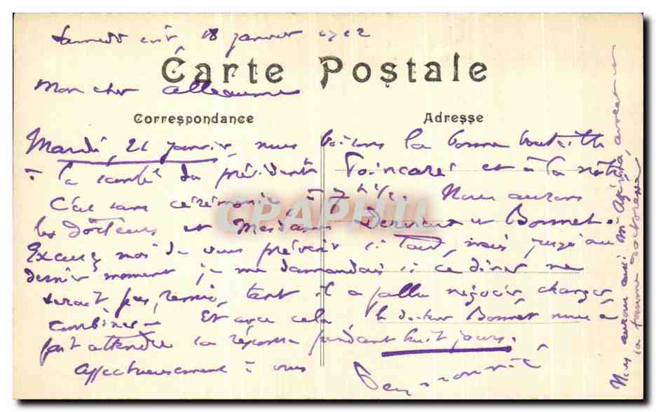CPA Paris Le Pont De L Archeveche et Notre Dame  — Verso