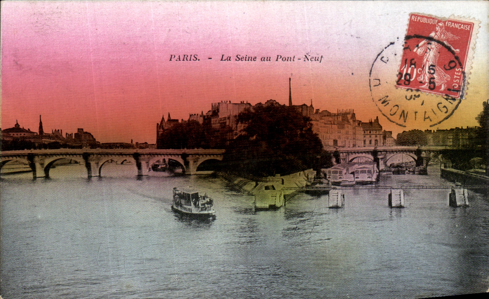 CPA Paris La Seine Au Pont Neuf 