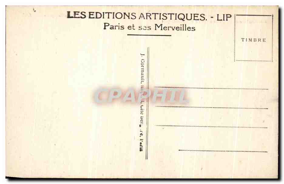 CPA Paris La Statue et La place de La Republique — Rückseite
