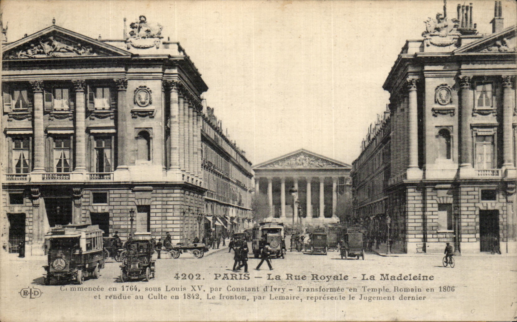 CPA Paris La Rue Royale La Madeleine