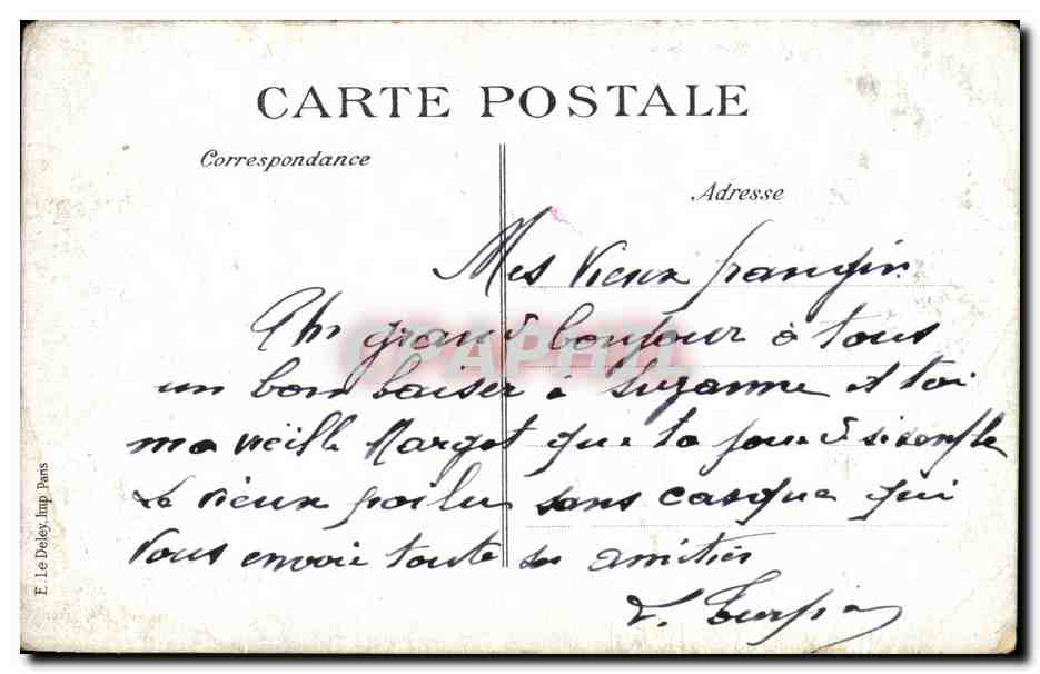 CPA Paris Porte Saint Denis — Rückseite