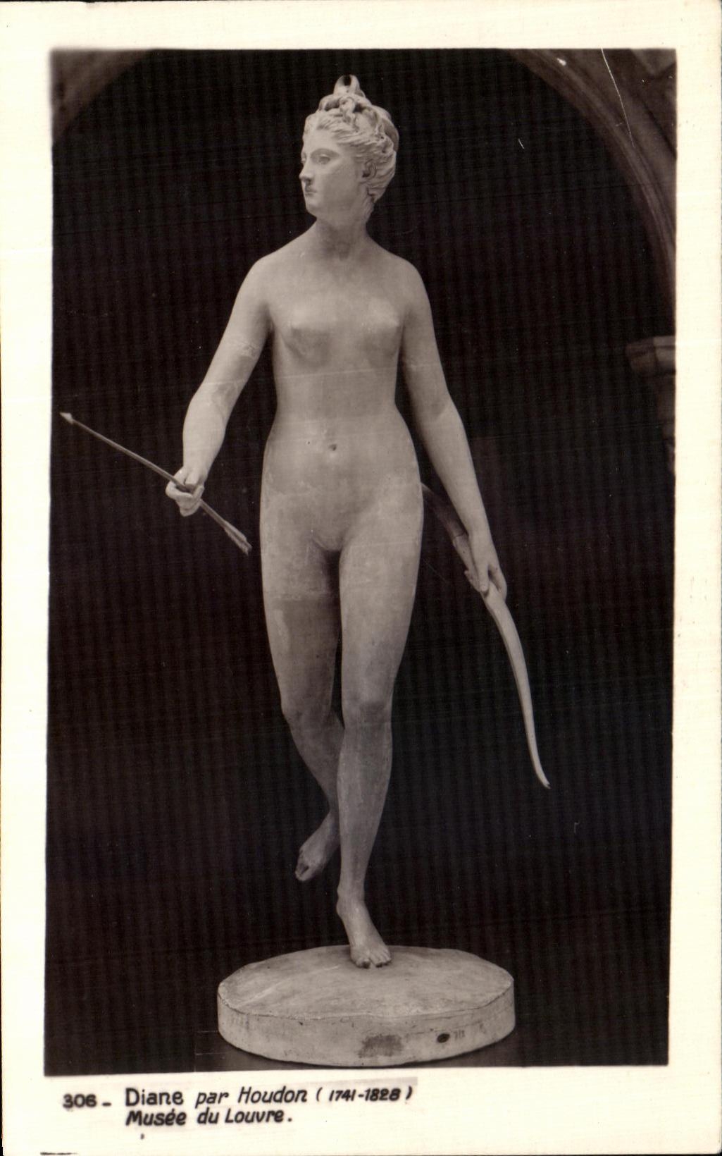 CPA Diane Par Houdon Musee Du Louvre 