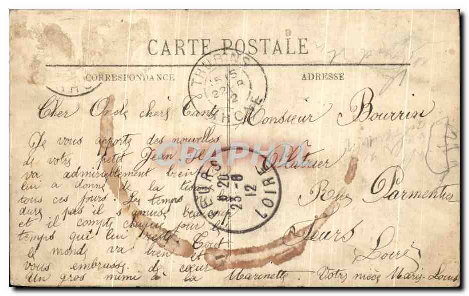 CPA Paris L Avenue de L Opera Prise du Grand Hotel du louvre  — Rückseite