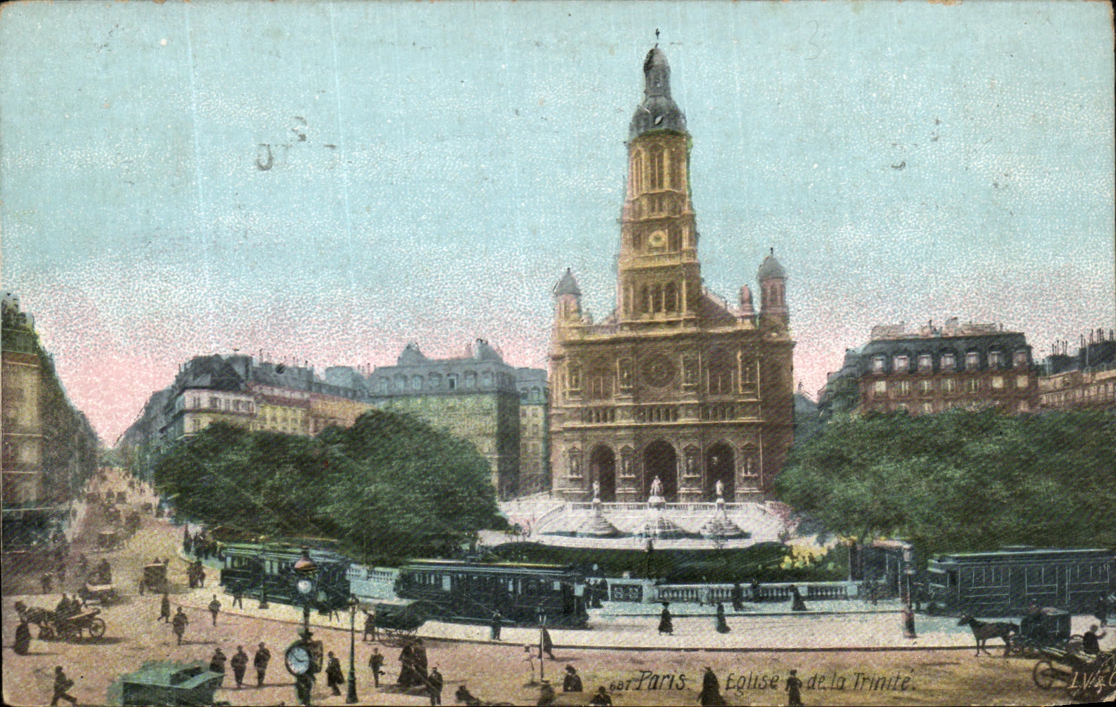 CPA Paris Eglise de La Trinite 