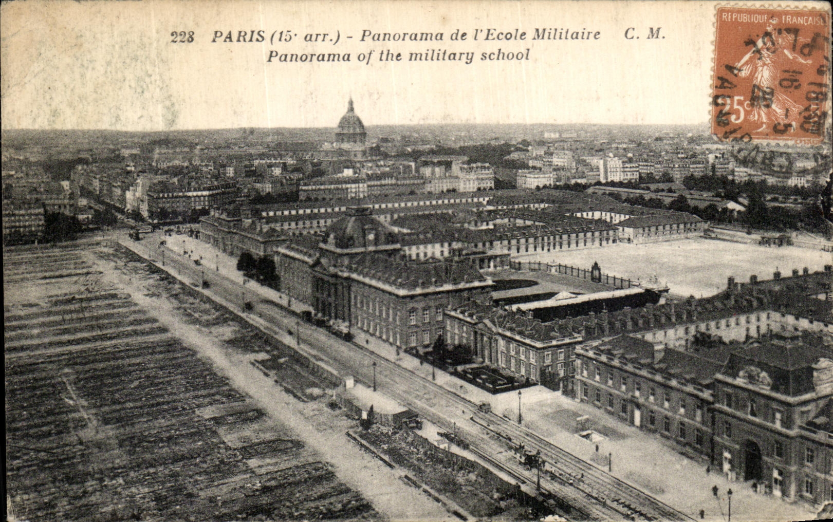 CPA Paris Panorama De L Ecole Militaire Militaria 