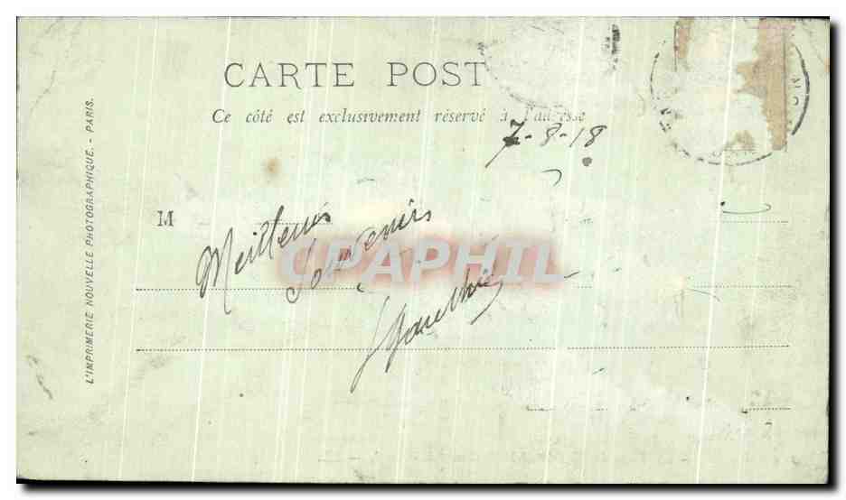 CPA Paris La Place du Chateau et Le Boulevard Sebastopol — Verso