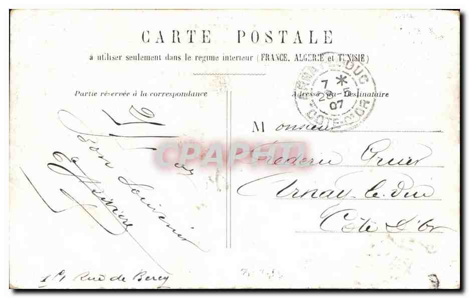 CPA Paris Le Grand Palais  — Verso
