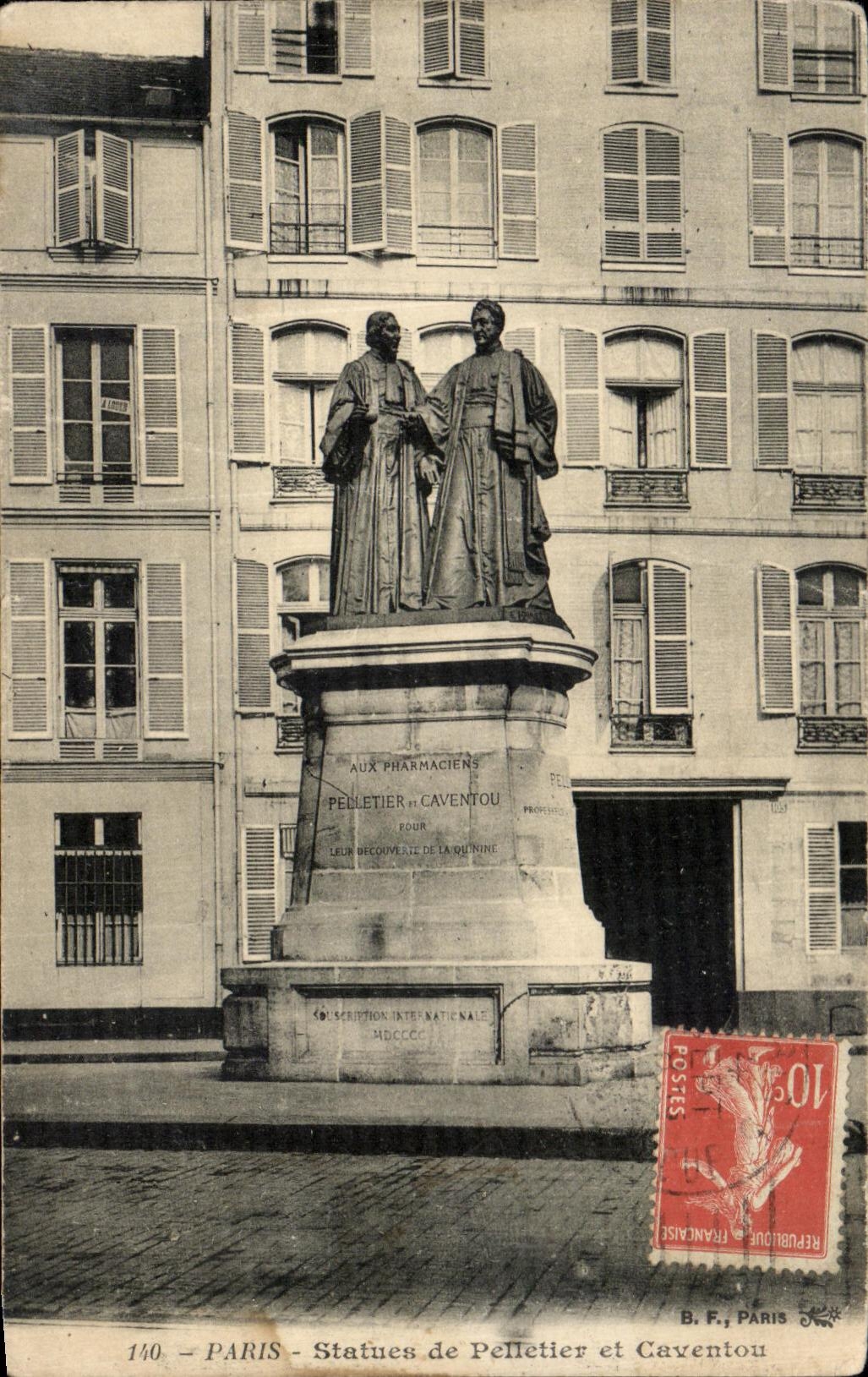 CPA Paris Statue De Pelletier Et Caventou