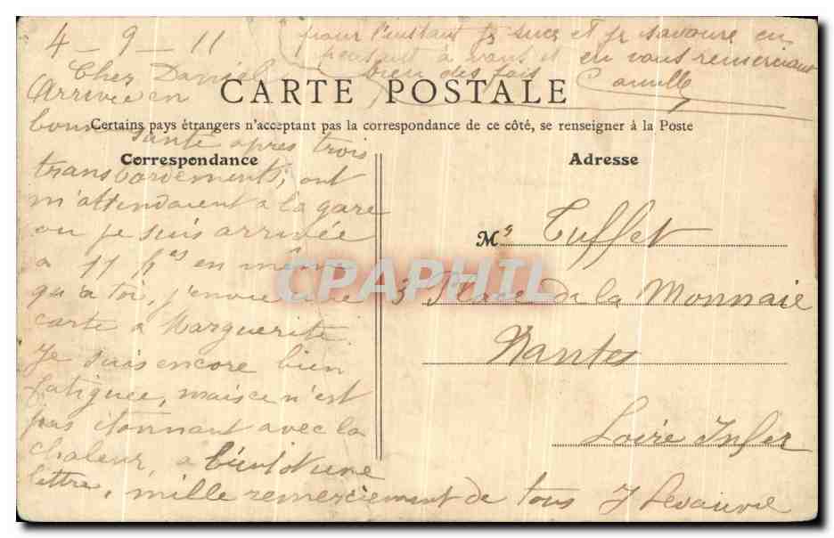 CPA Paris Statue De Pelletier Et Caventou — Verso