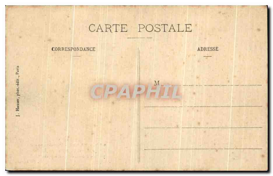 CPA Paris Panorama De L Arc de Triomphe de L Etoile pris en ballon  — Rückseite