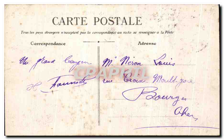 CPA Paris Place de la Bastille — Rückseite
