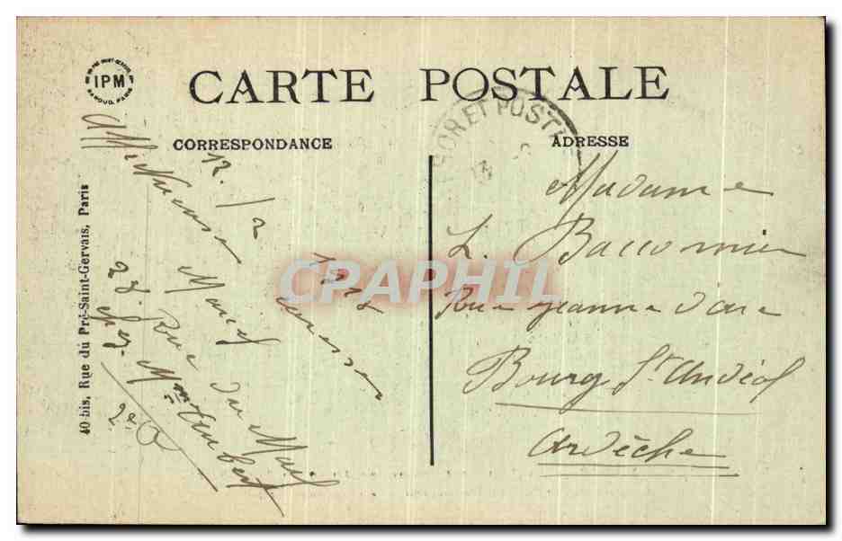 CPA Paris la Fontaine Carpeaux au Jardin Du luxembourg  — Rückseite