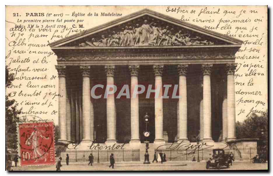 CPA Paris Eglise de La Madeleine