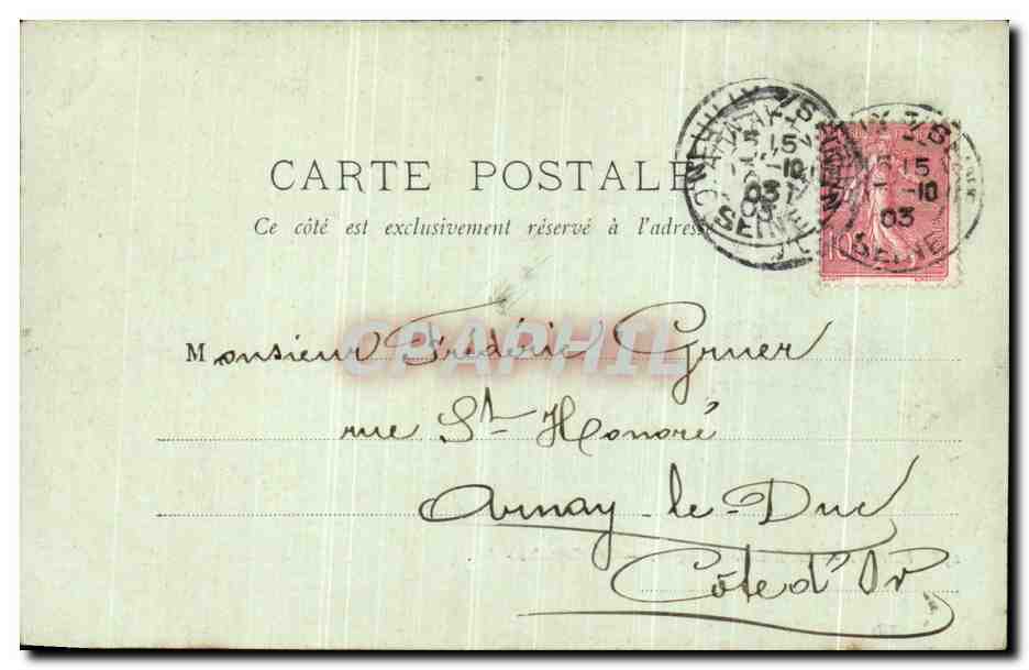 CPA Paris Le Bois de Boulogne La Cascade  — Verso