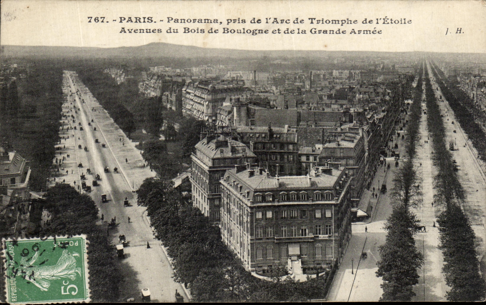 CPA De Paris Panorama Pris De L Arc de Triomphe de l Etoile 