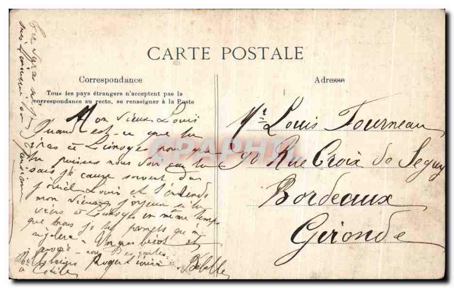 CPA Paris — Rückseite