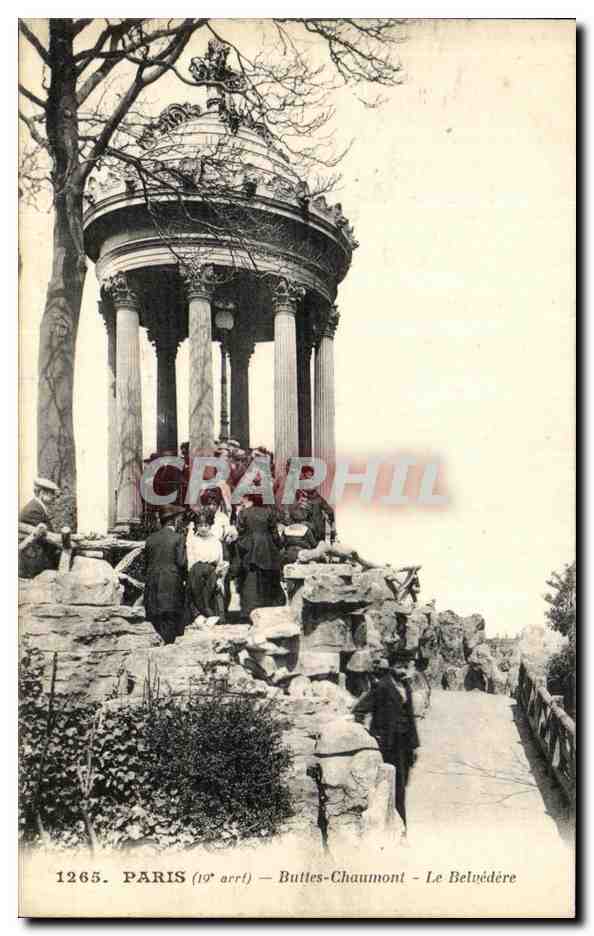 CPA Paris Buttes Chaumont Le Belvedere