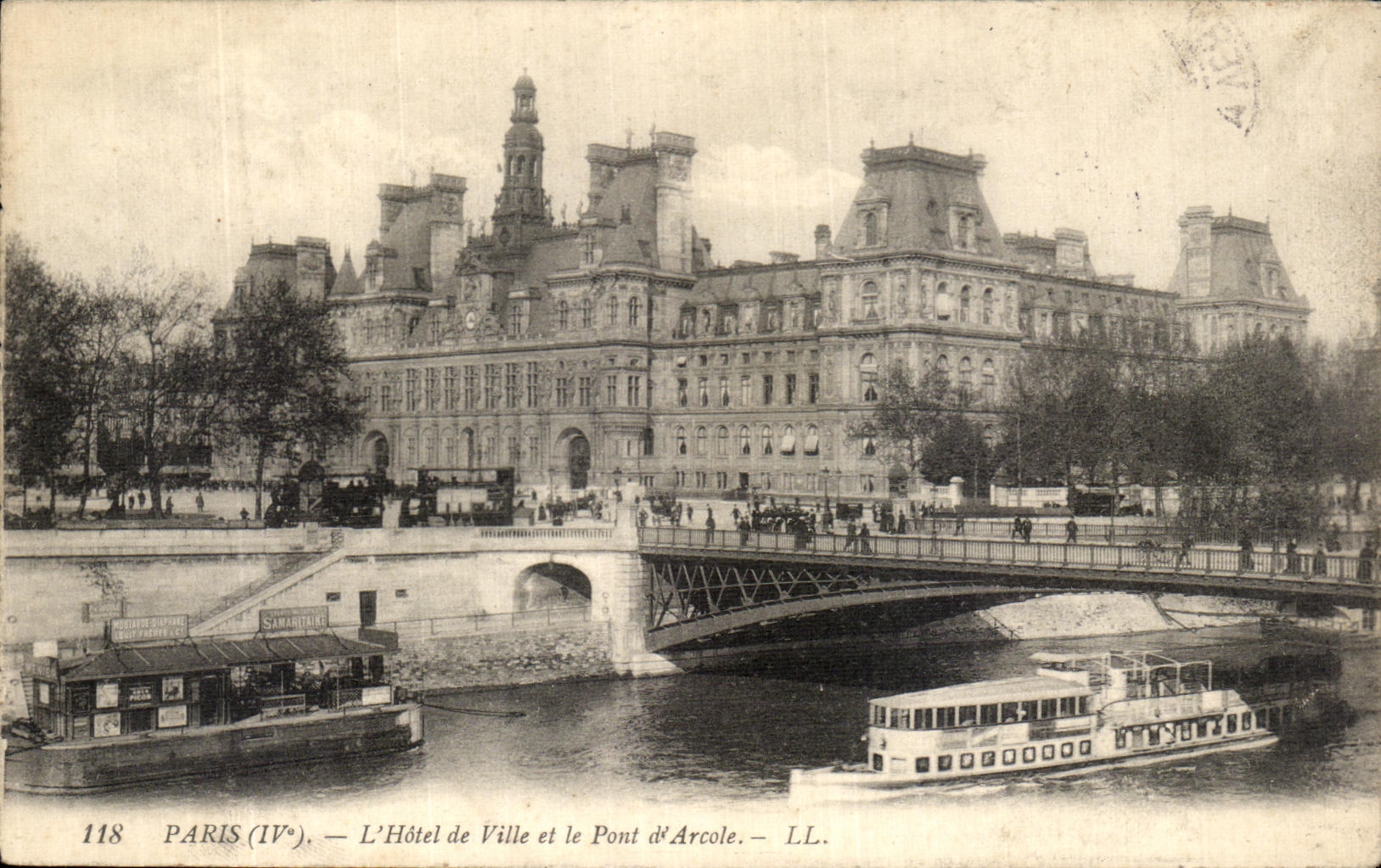 CPA Paris L Hotel de Ville et le Pont d Arcole