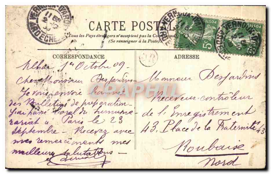 CPA Paris L Hotel de Ville et le Pont d Arcole — Verso