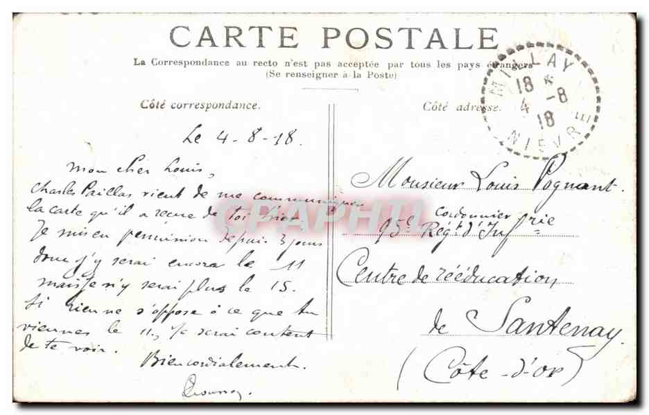 CPA Paris Le Palais Royal — Rückseite