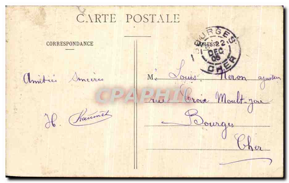 CPA Paris Obelisque de Louqsor Place de la Concorde — Rückseite