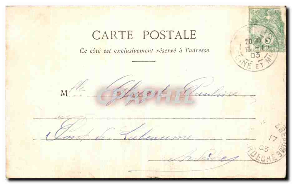 CPA Paris Le Palais de Justice — Rückseite