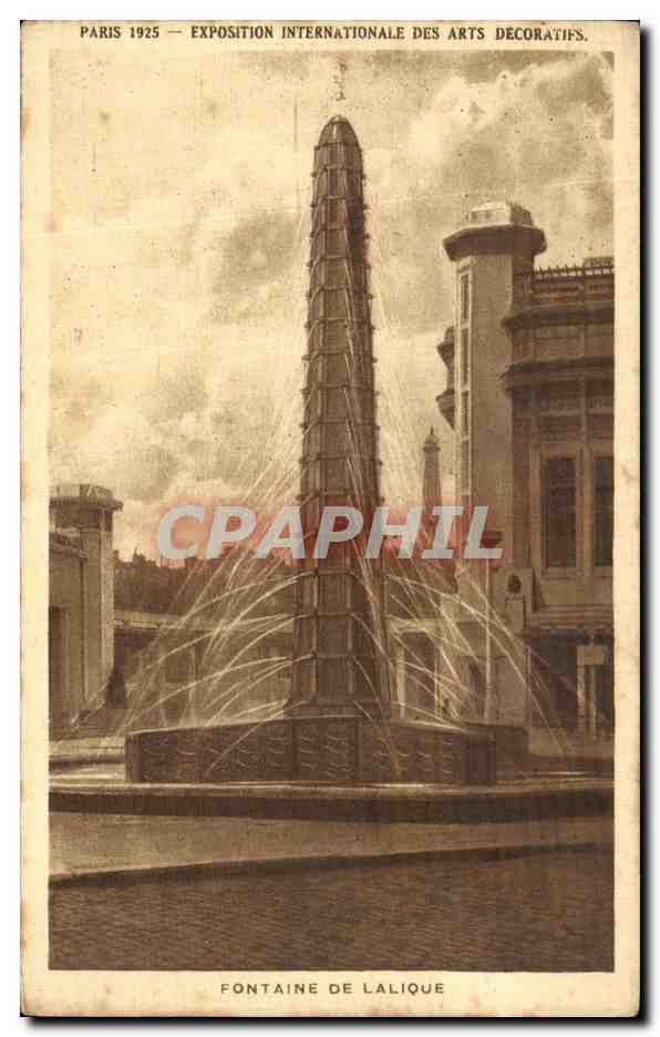 CPA Paris Fontaine De Lalique Exposition Arts decoratifs