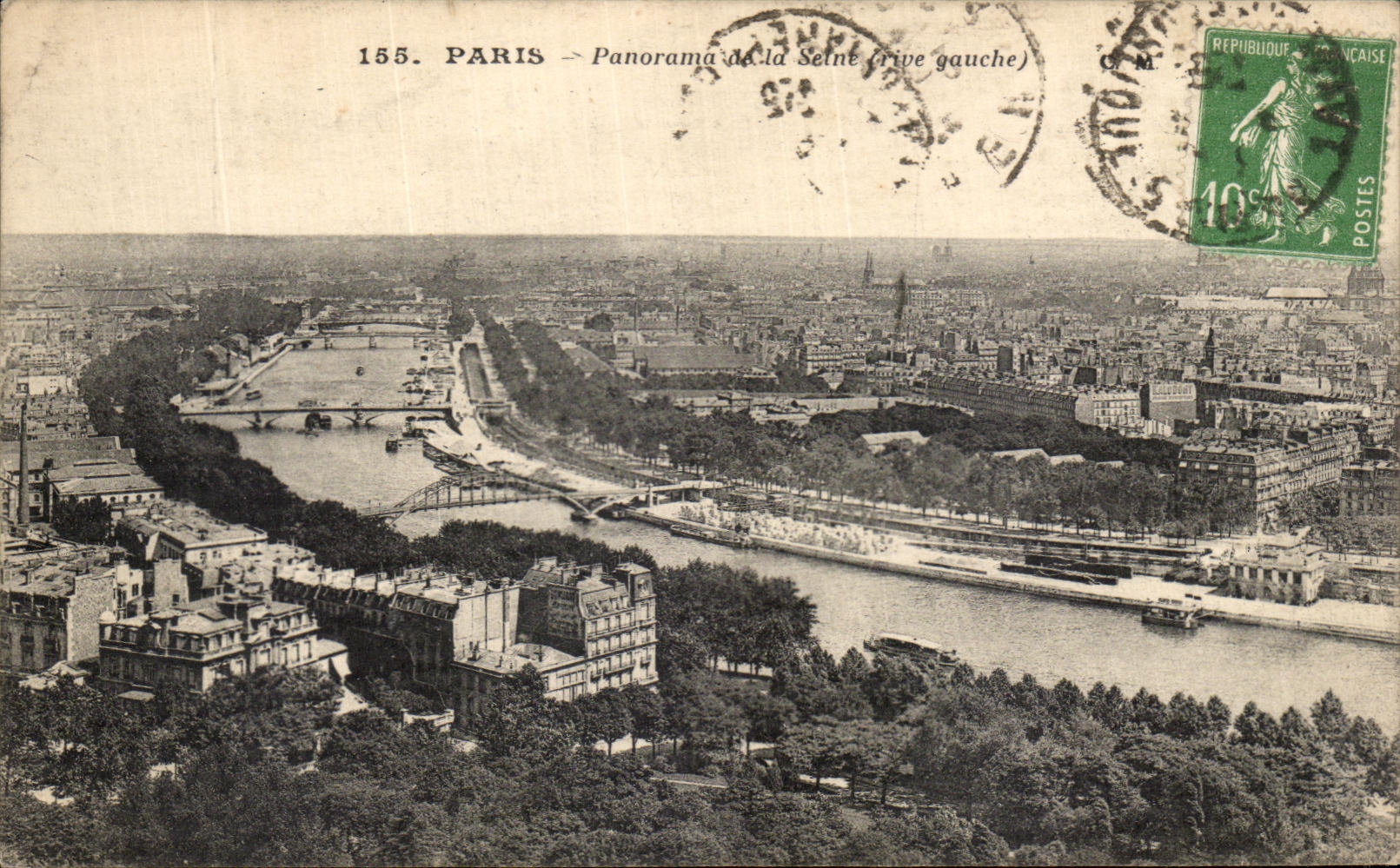 CPA Paris Panorama de la Seine rive Gauche