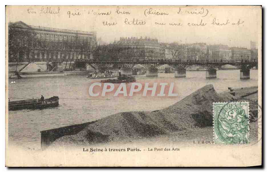 CPA Paris La Seine a Travers Paris Le Pont des Arts