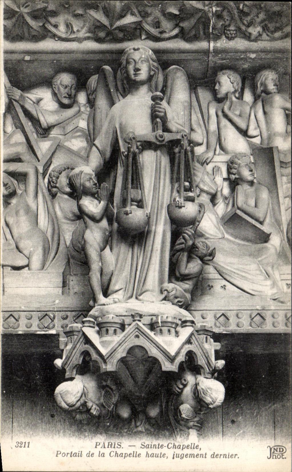 CPA Paris Sainte Chapelle Portail de la Chapelle haute Jugement dernier