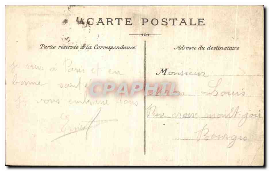 CPA Paris La Place De La Concorde — Rückseite